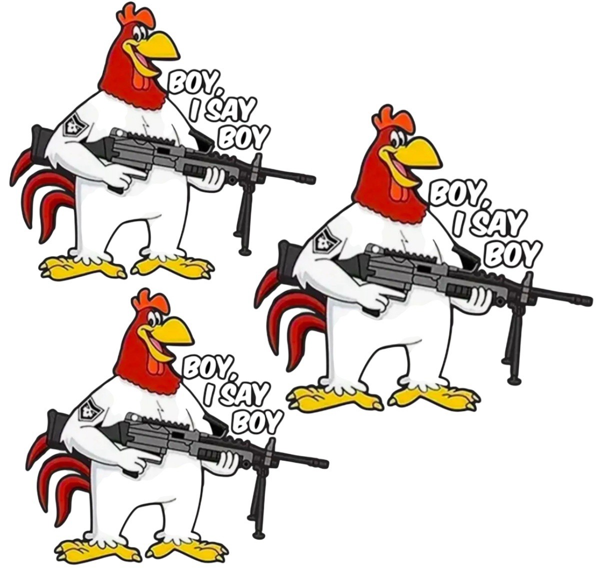 3 PACK FOGHORN LEGHORN “Boy I Say Boy” 2A NRA 3” Inch Vinyl Sticker Decal 3PCS