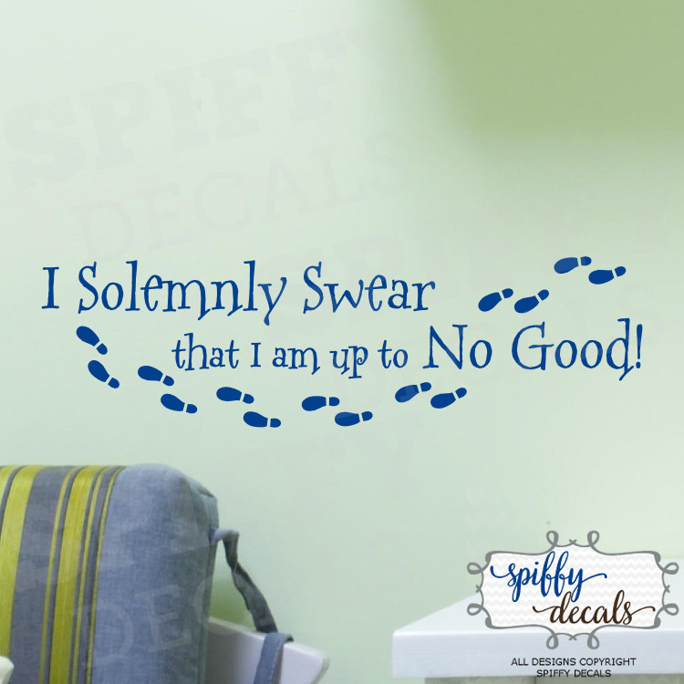 I Solemnly Swear I Am Up To No Good Footprints Vinyl Wall Decal HARRY POTTER