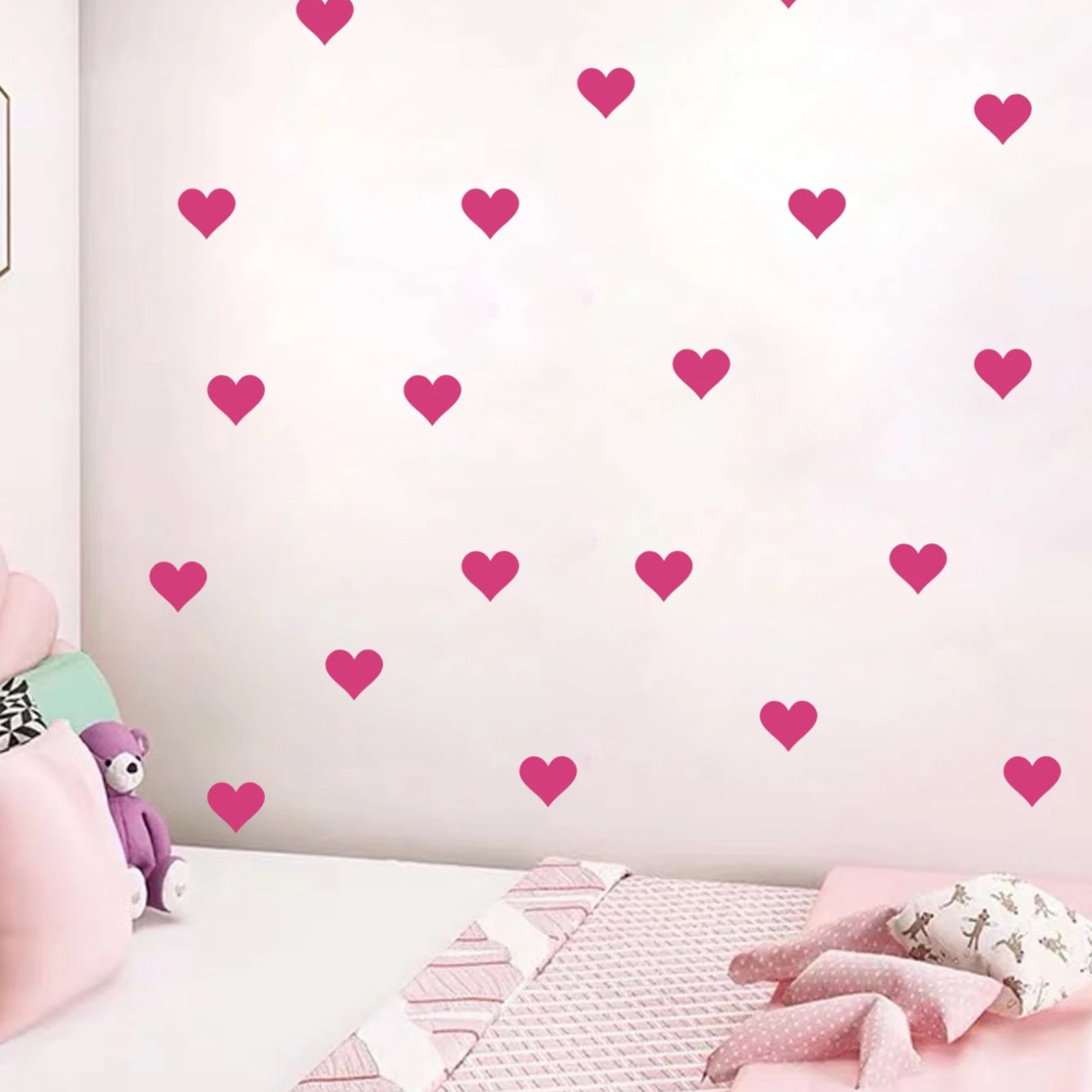 54pcs Heart Pattern Wall Sticker Stickers Wall Decal Vinly Decal for Home Decor
