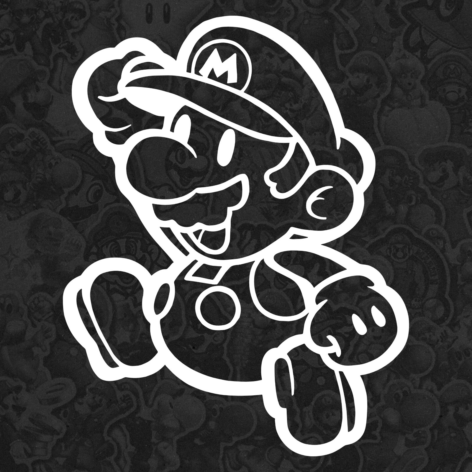 Super Mario Bros Jumping Nintendo Logo Die Cut Vinyl Decal Sticker Car Window