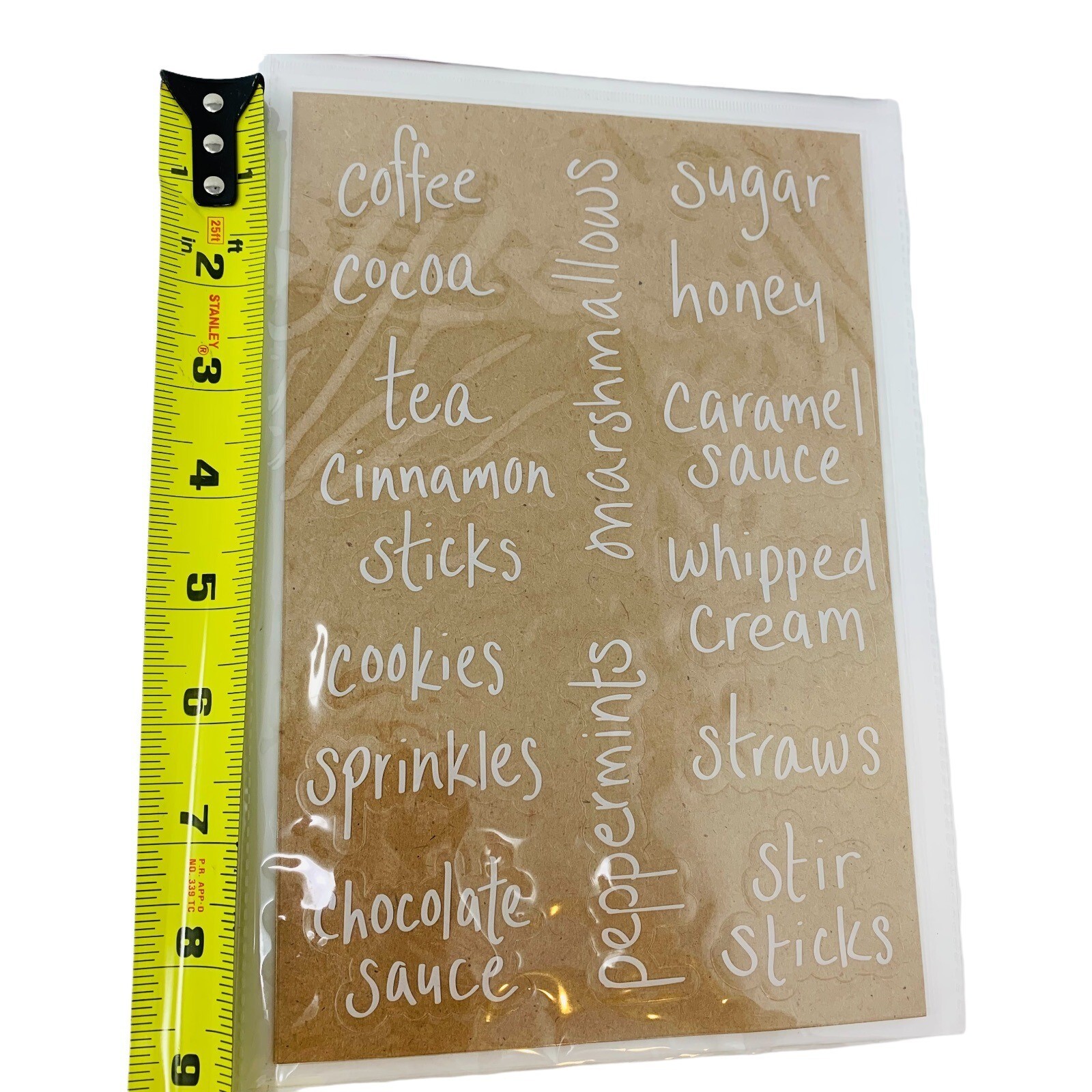 White Pantry Decals Labels Container Organizing Kitchen Food Storage Container