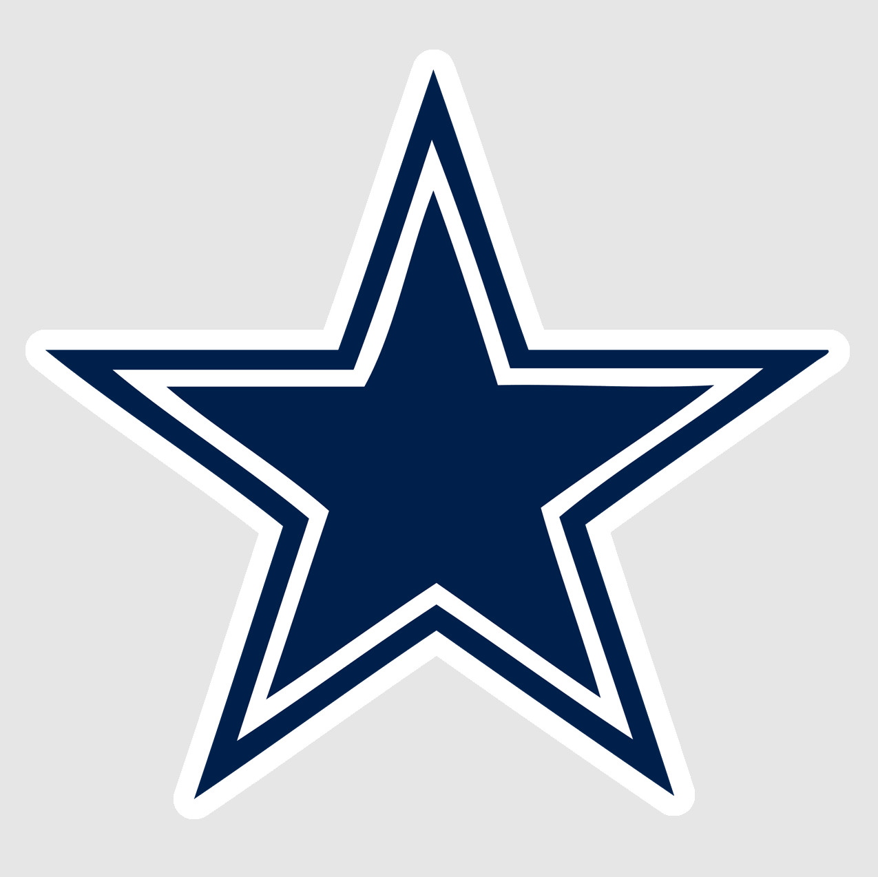 Dallas Blue Silver Football Weather Resistant Vinyl Sticker/Decal 01