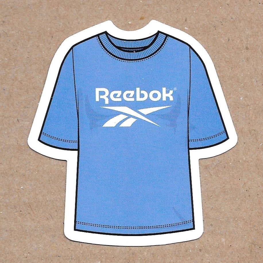 Reebok Blue T-Shirt – Heavy Paper Sticker 2.5" x 2.5"