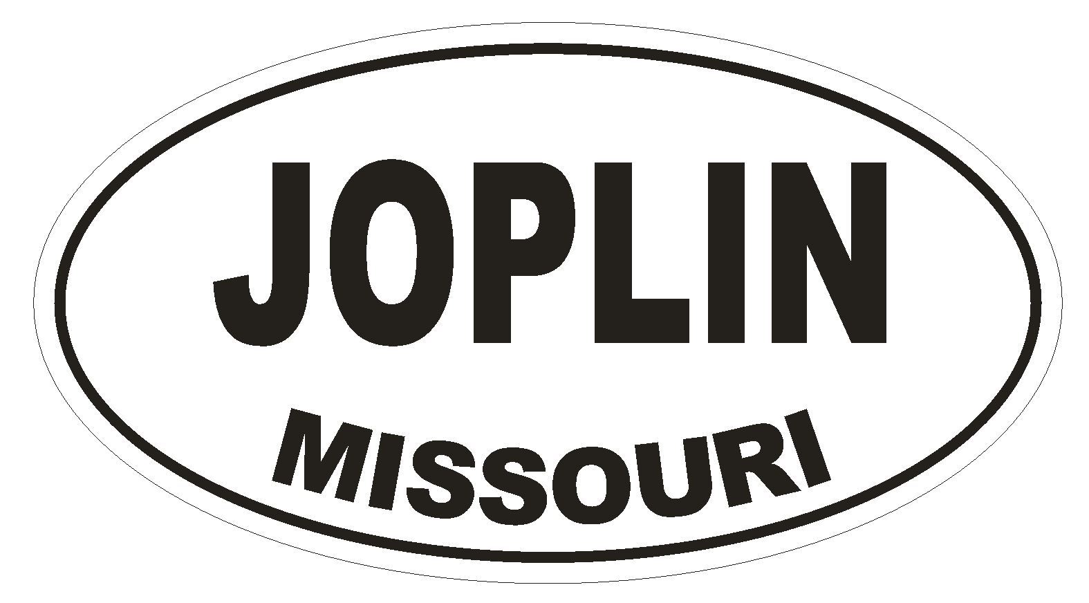 Joplin Missouri Oval Bumper Sticker or Helmet Sticker D1418 Euro Oval