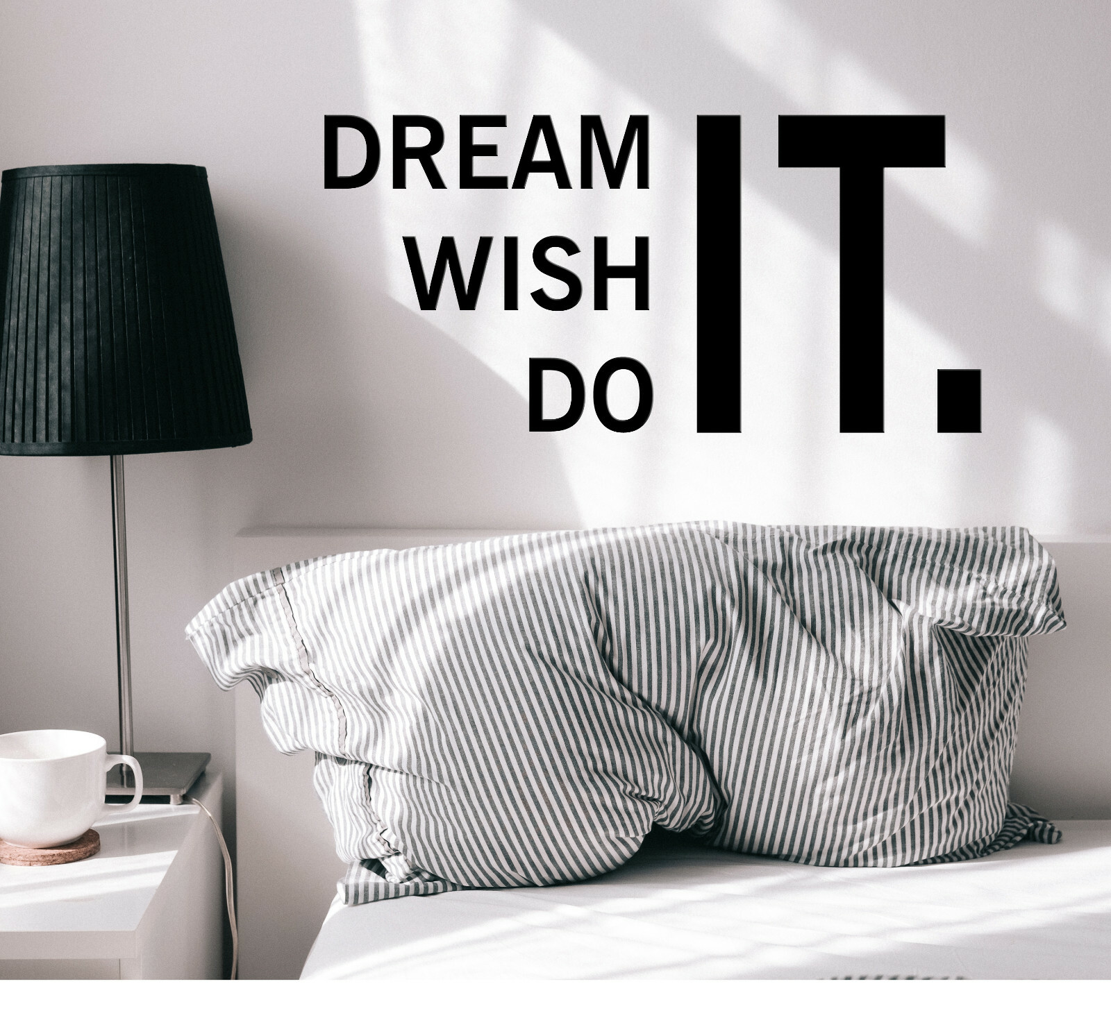 Vinyl Wall Decal Words Dream It Wish It Do It Stickers 22.5 in x 11 in gz285
