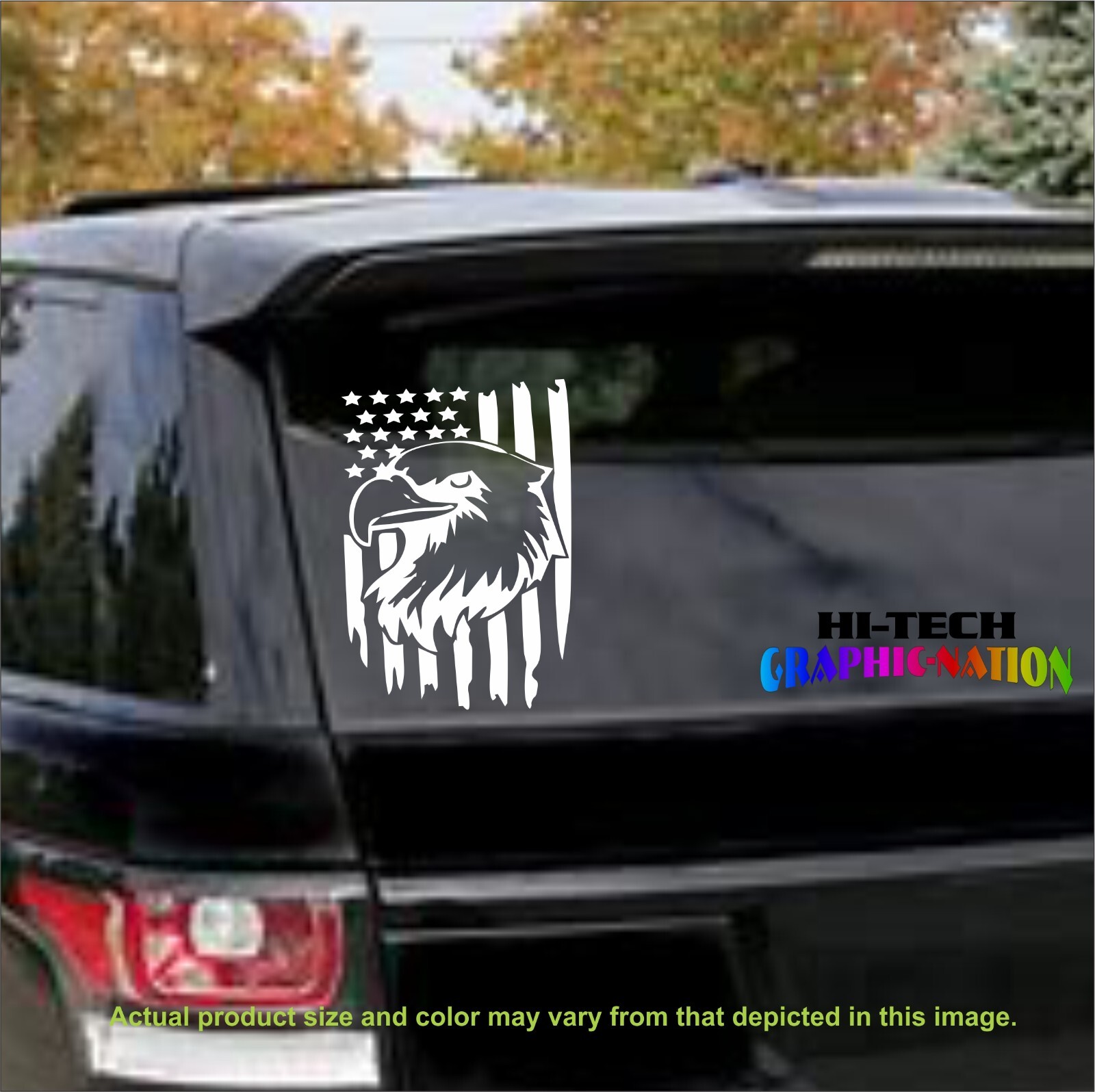 USA American Flag Eagle Vinyl Decal Sticker Silhouette for Car, Laptops Window