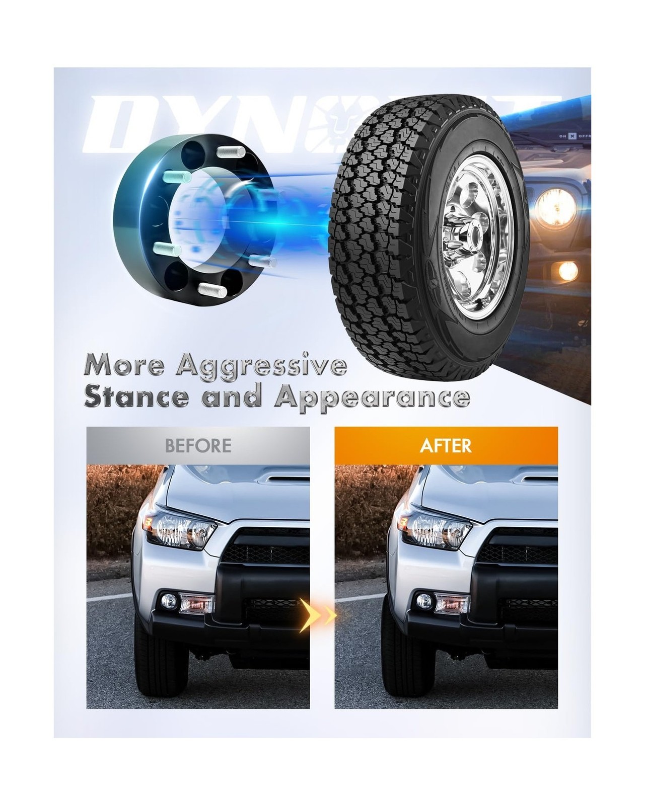 dynofit 6×5.5 Wheel Spacers 2 Inch Compatible with Toyota Tacoma, 4Runner, FJ…