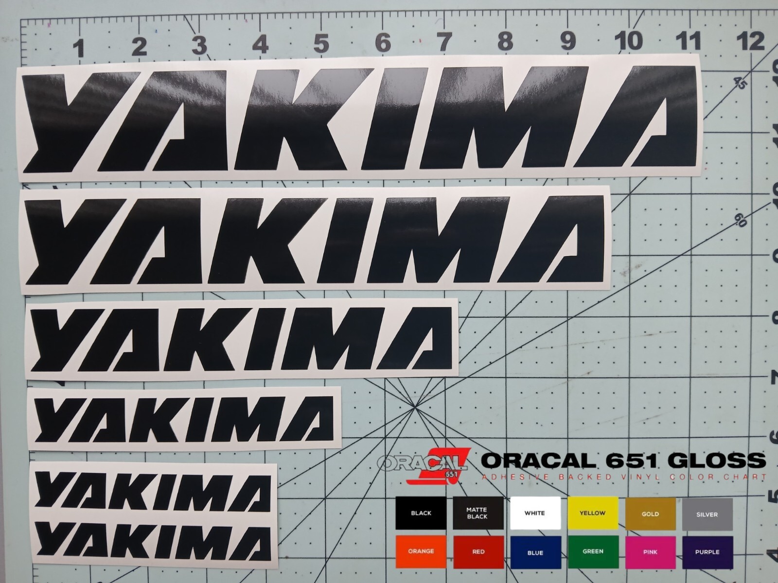 Yakima Logo Decal Sticker 7" 9.5" 11" Roof Rack Load Bar Bike Fairing Carrier