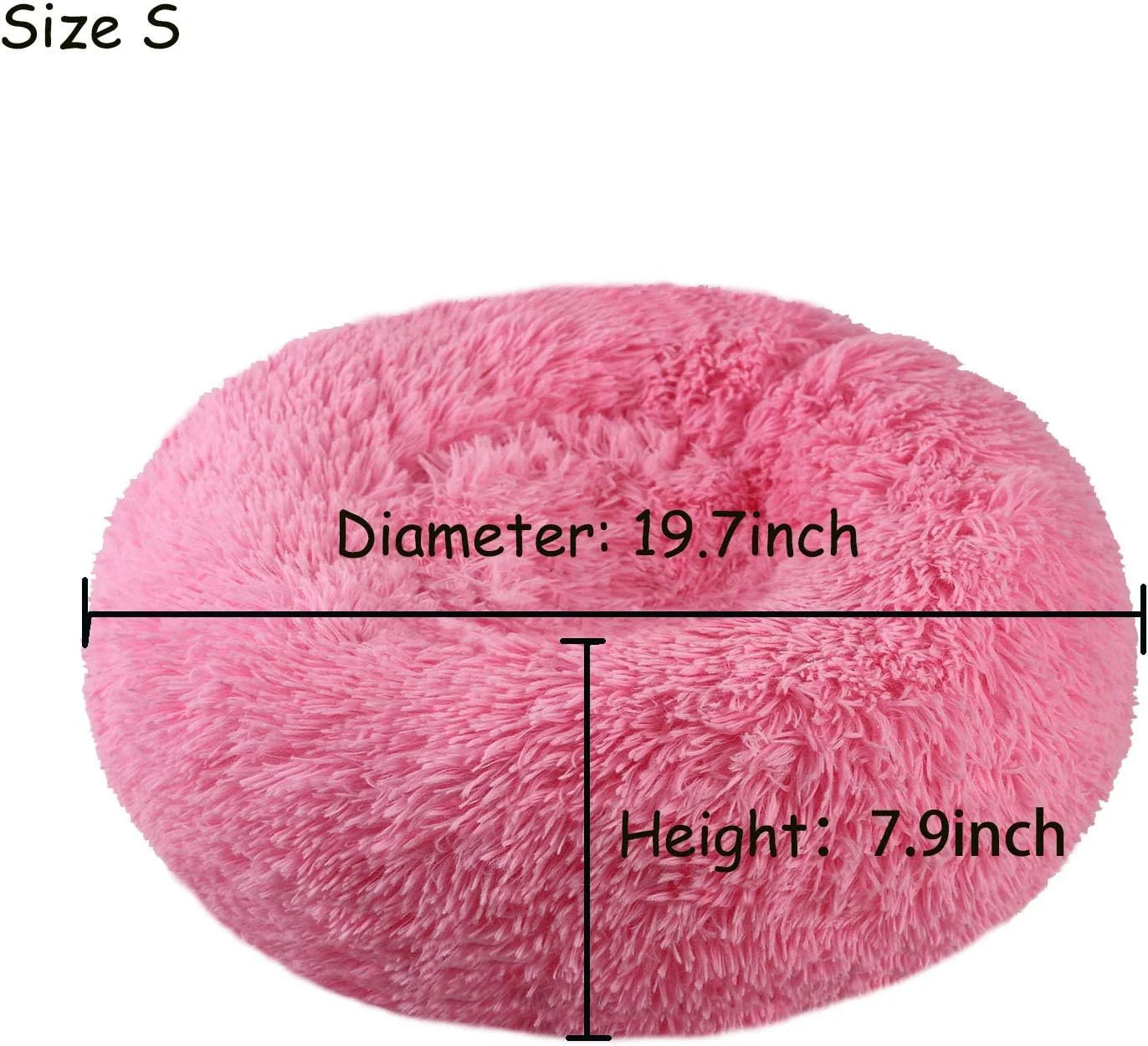 Modern Soft Plush Round Pet Bed for Cats or Small Dogs, Mini Medium Sized Dog Ca