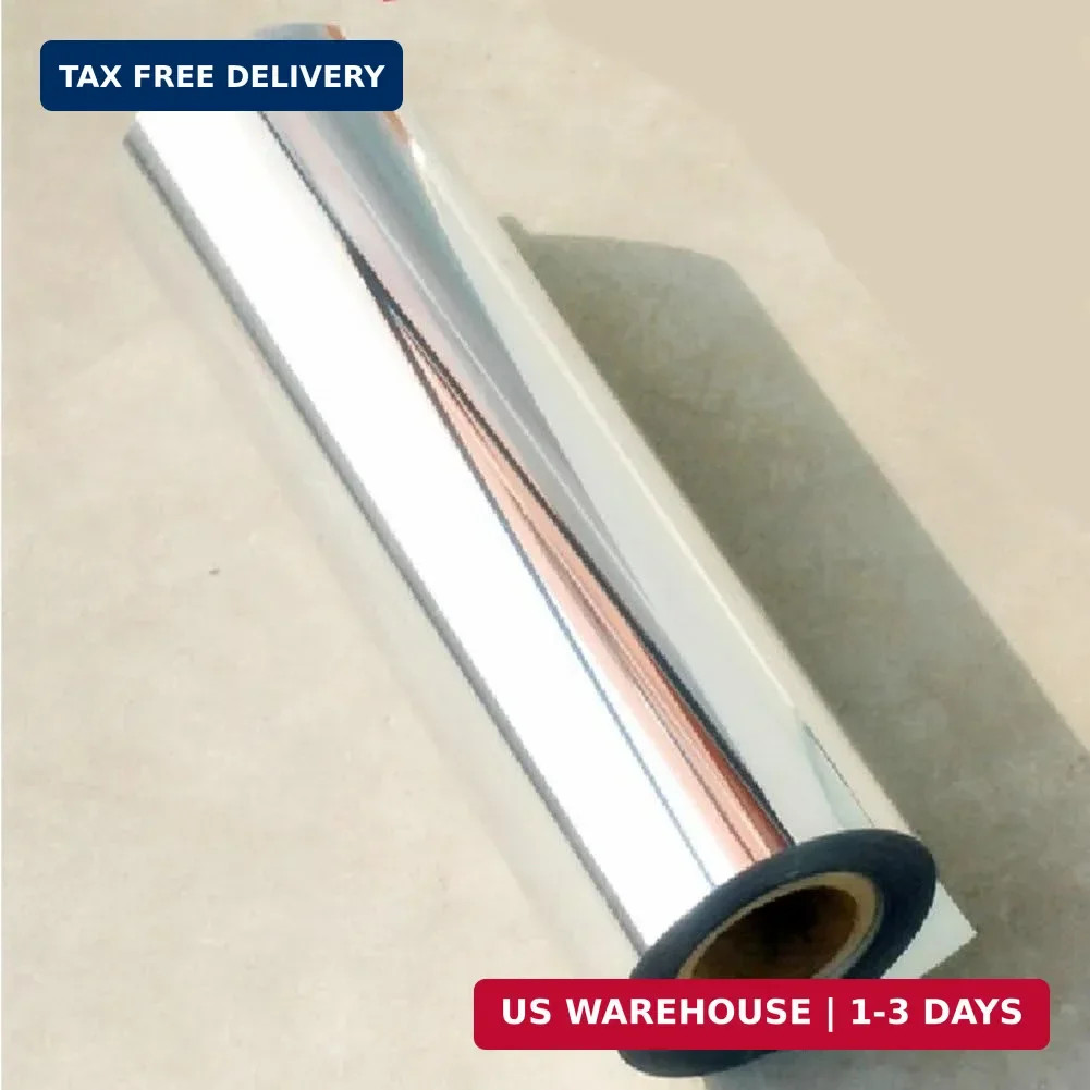 12"x78"Chrome Mirror Silver Vinyl Wrap Sticker Decal Film Sheet,Self-Adhesive