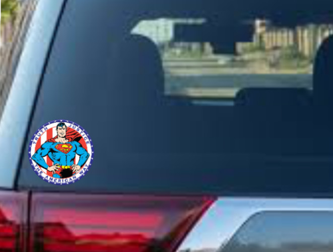 Superman (American Way) – 4" Vinyl Decal Car Cooler Laptop Truck Smoker Trailer