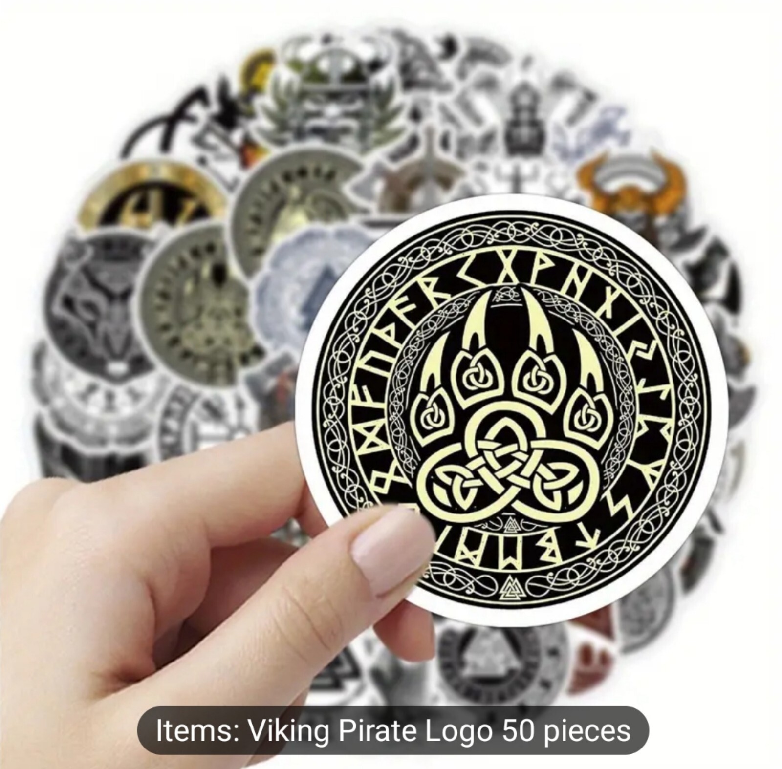 10 PCS Viking Old Norse Celtic Pagan Runic Totem Stickers 3 BRAND NEW