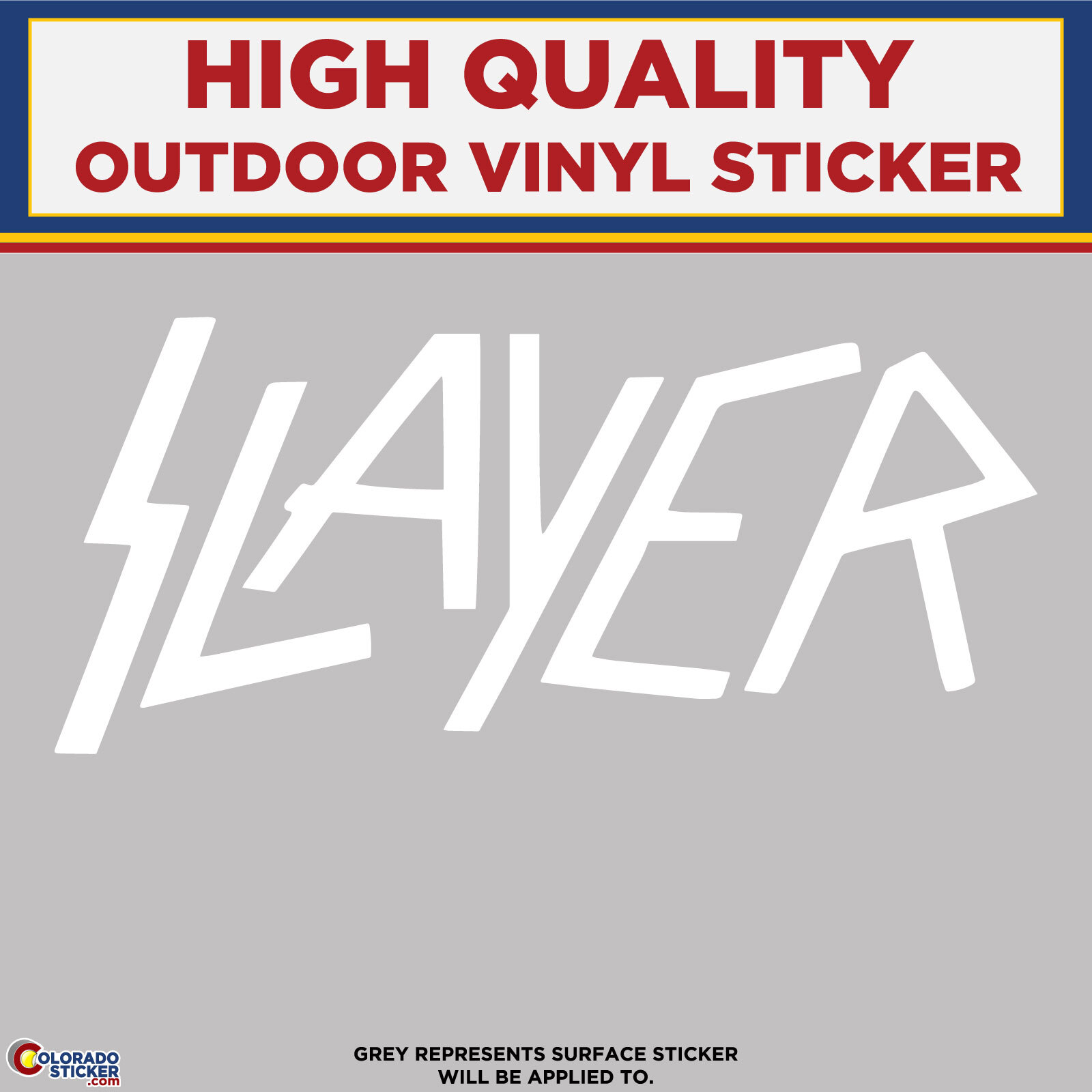 Slayer Text, Die Cut High Quality Vinyl Stickers