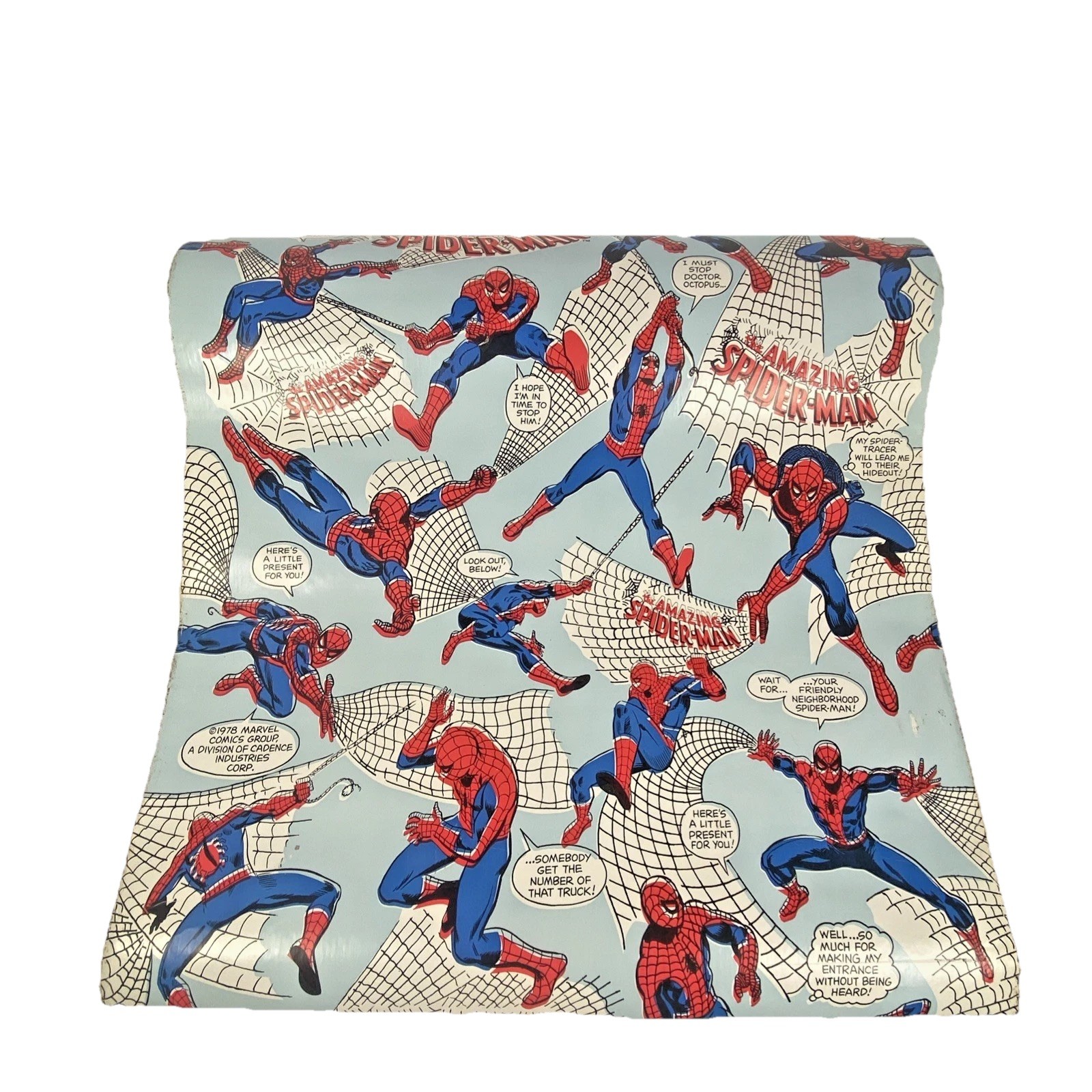 Spider-man Marvel Comics Adhesive Contact Paper 1978 Contact A-21 Large Roll