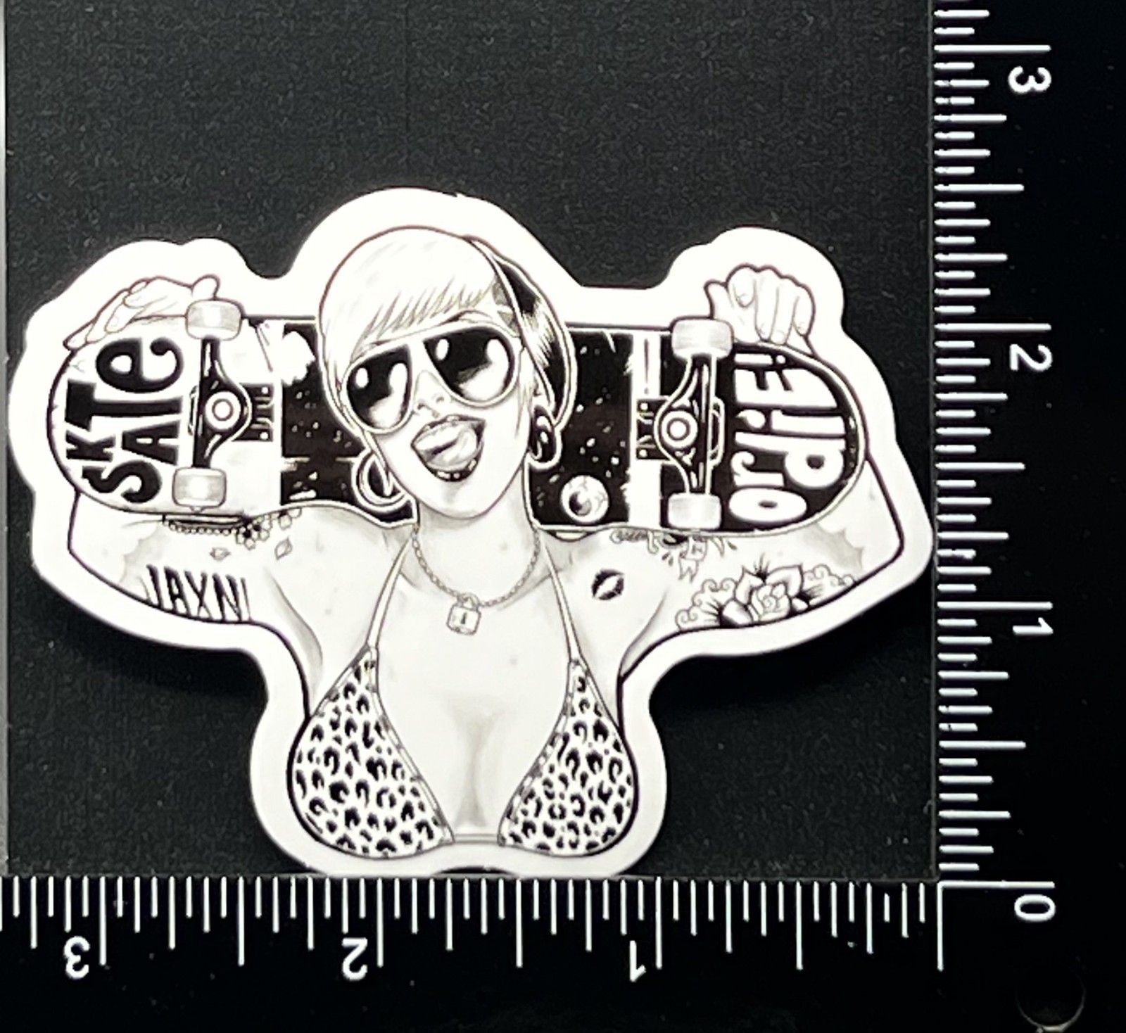 Skate or Die Chick – Adult Humor Vinyl Sticker – Heavy Duty