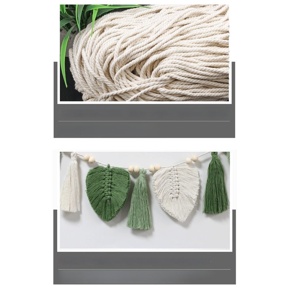 Wall Hanging Tapestry Cotton Blend Hand Woven Bohemian Leaf Fringe Decor