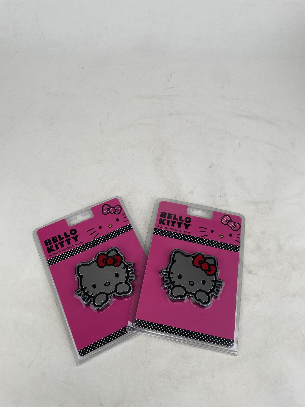 Official Licensed Plastic Emble Decal Chrome Sanrio Hello Kitty 2 Pak