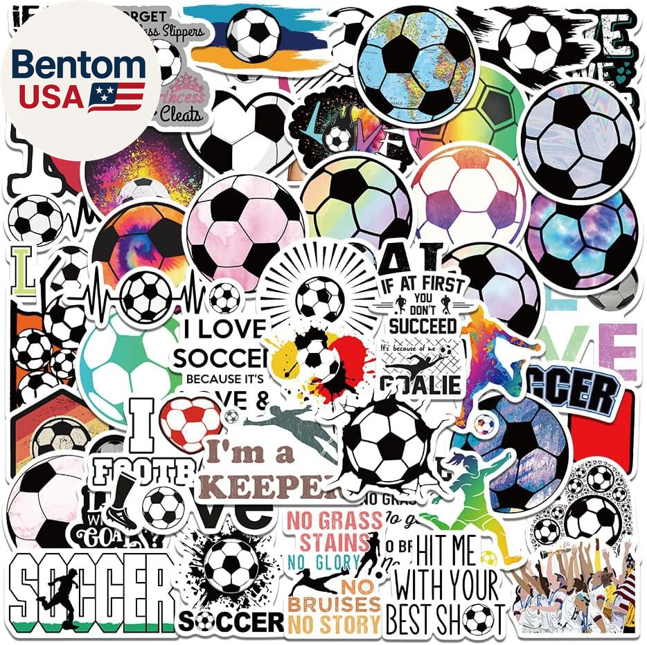 200 PCS World Cup Football Soccer Stickers Soccer Sports Stickers Vinyl Waterpro