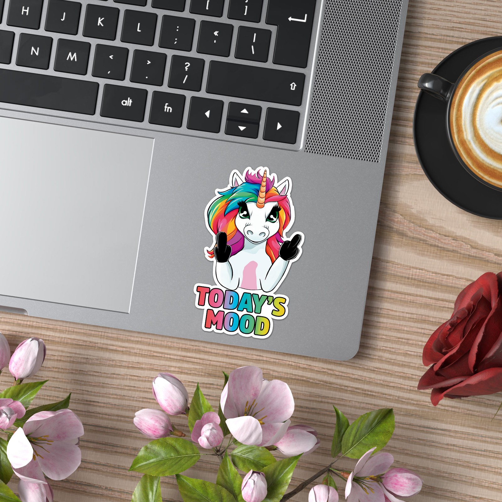 Today's Mood Unicorn – Vinyl Decal Sticker – Car Window Laptop – ebn11547
