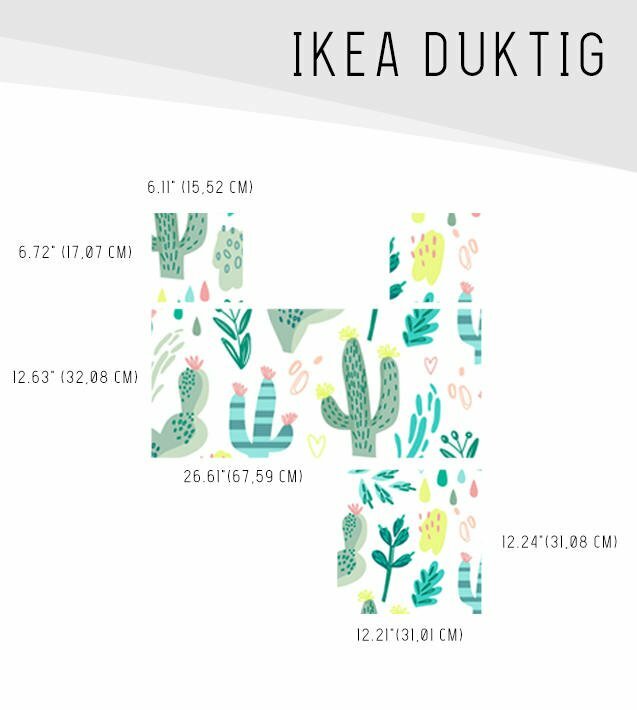IKEA DUKTIG removable Decal self-adhesive sticker furniture cactus and plants