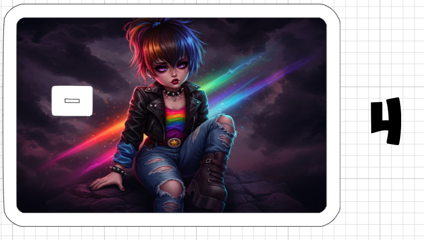 Goth Girl Credit Debit ATM Card Skin Stickers Emo Witch Unicorn Rainbow Gothic