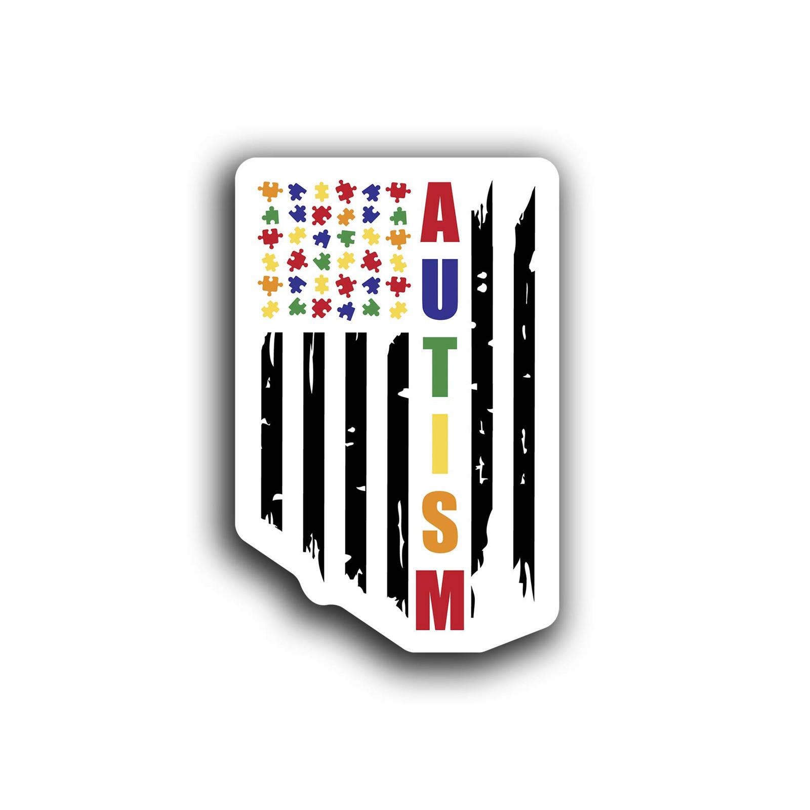 Multicolor Vinyl Sticker Decal Two Pack Made in USA Veteran Owned Weatherproof