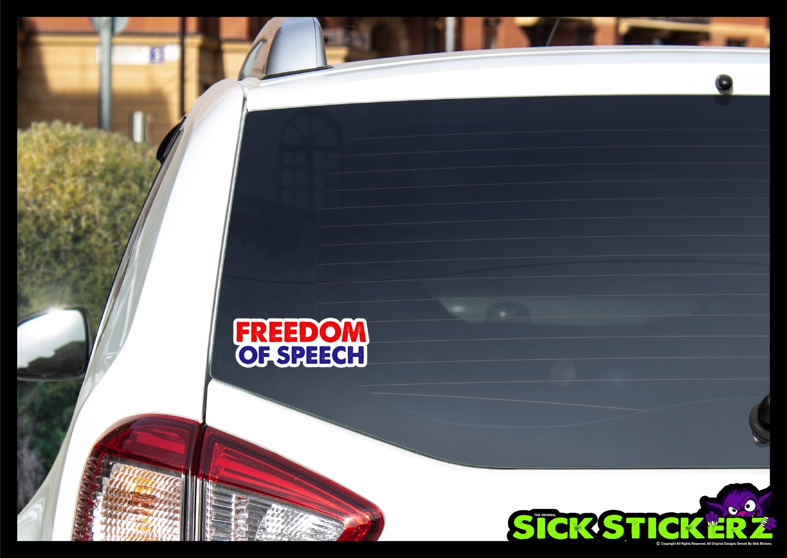Freedom Of Speech Patriotic Sticker Decal Car Truck Window Red White and Blue