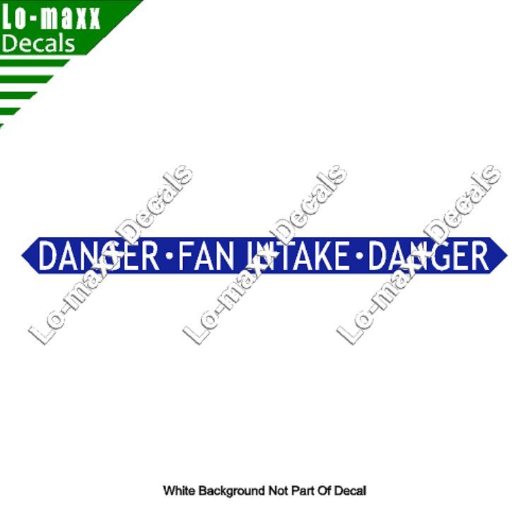 Danger Fan Intake Fighter Jet Militarily Aircraft Insignia Die Cut Vinyl Decal
