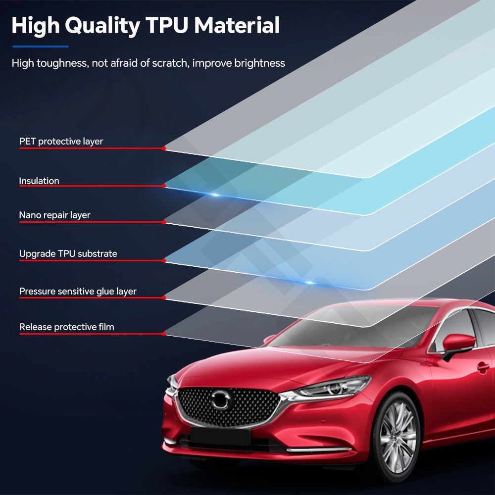 For Mazda 6 Atenza 2018-2021 PreCut Paint Protection TPU PPF Kit TPU Full Car