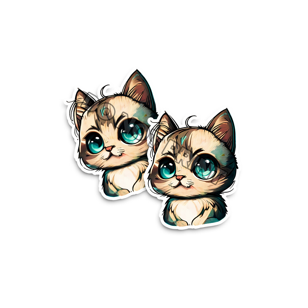 Baby Kitty Cat Kitten Stickers Die Cut Decals M33004 Set of 2