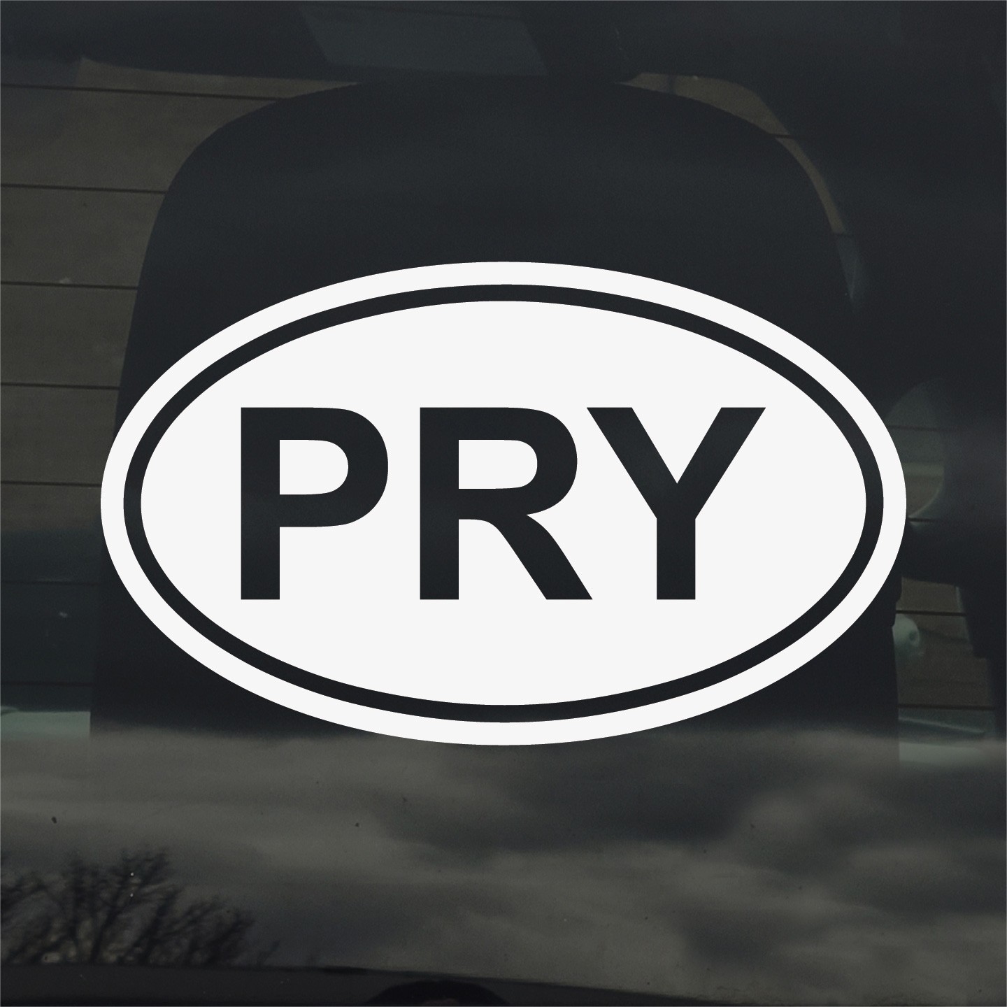Paraguay PRY Oval Country Code Vinyl Decal Sticker for Car Window Laptop & Gifts