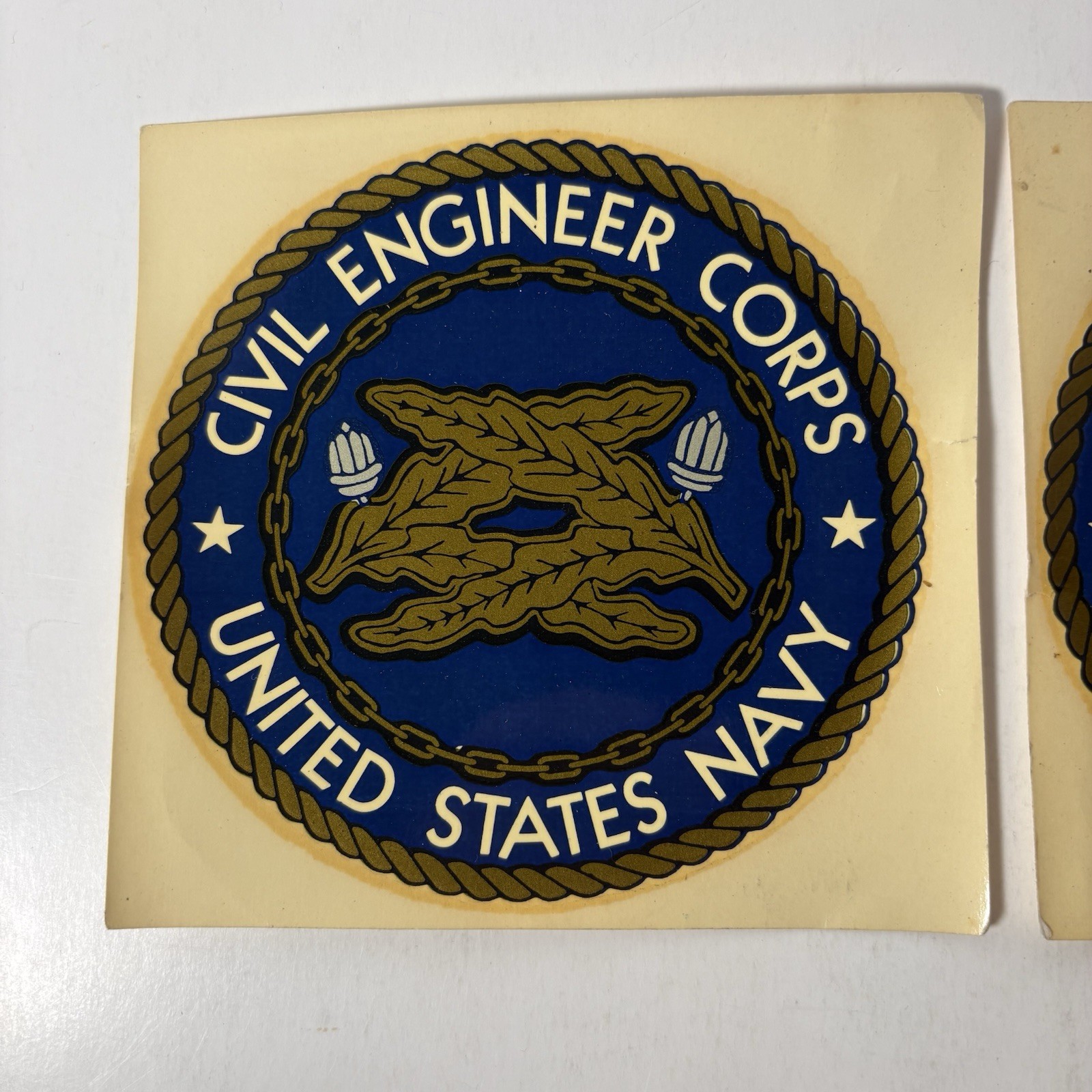 1959 Civil Engineer Corps US Navt Vintage Sticker Decals Lot Original Army Old