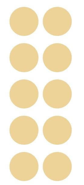 1.5" Beige Tan Ivory Round Dots Stickers Color Coding Inventory 1.5 Inch Dot