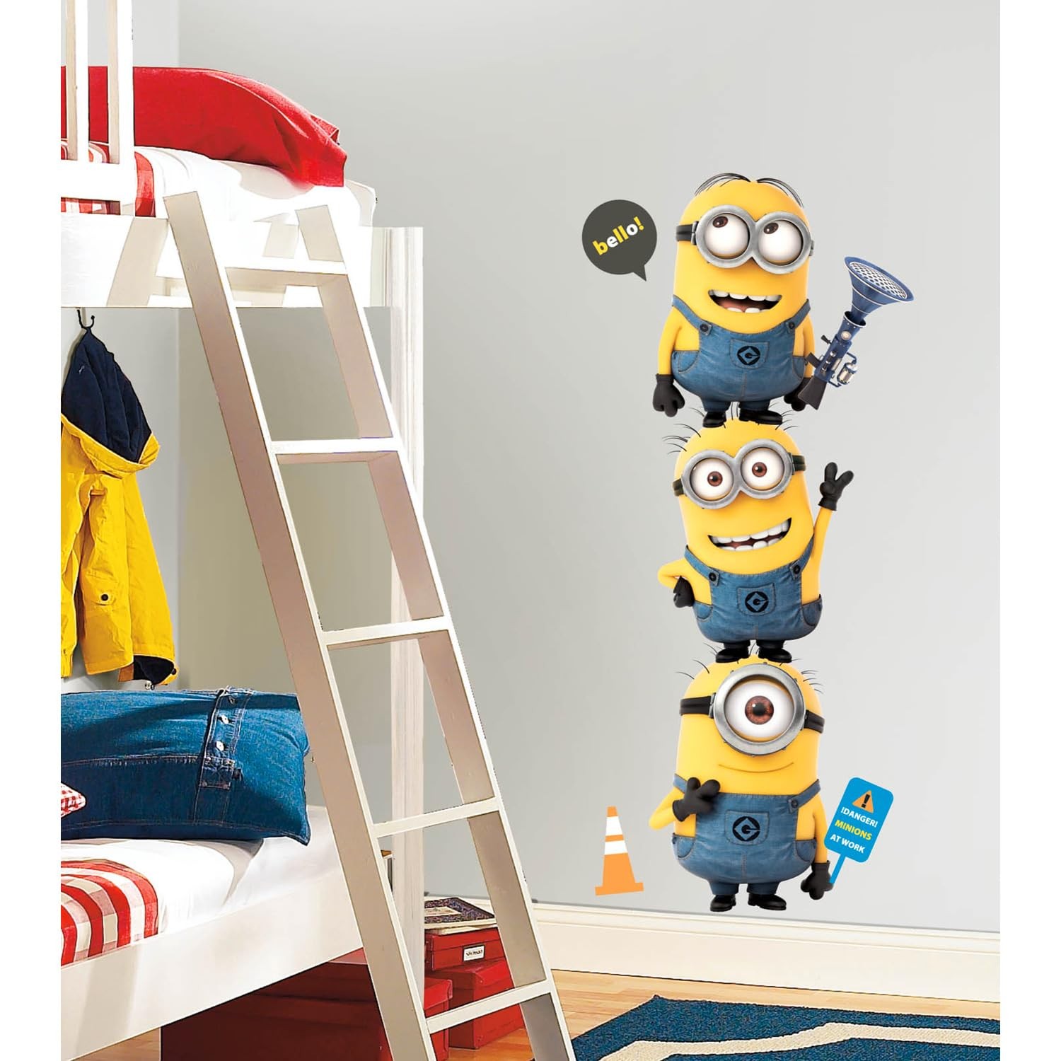 RoomMates RMK2081GM Despicable Me 2 12" x 48.5" Yellow Giant Giant Wall Decal…