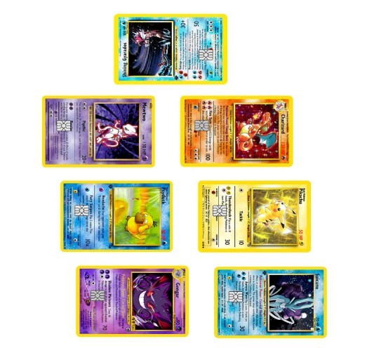 "Pokémonster" Card Skin Set Decal Sticker Vinyl Wrap Trainer Collection 7-Pack