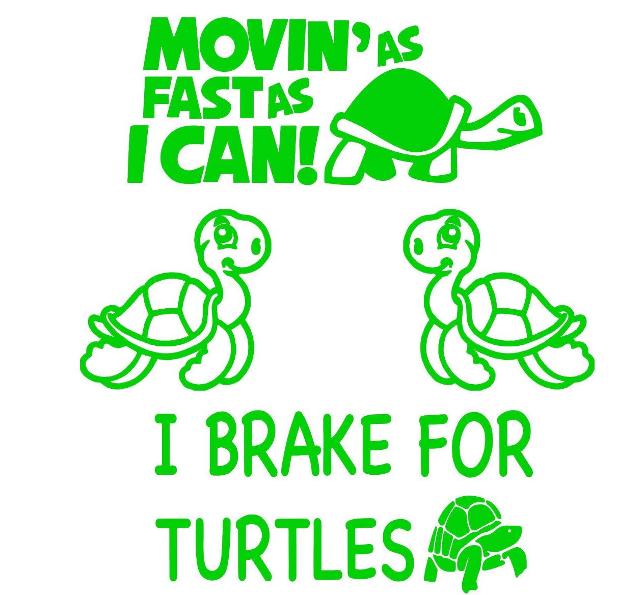 Cute Turtle Collection Vinyl Decal Car Window Tumbler Laptop Tablet Notebook