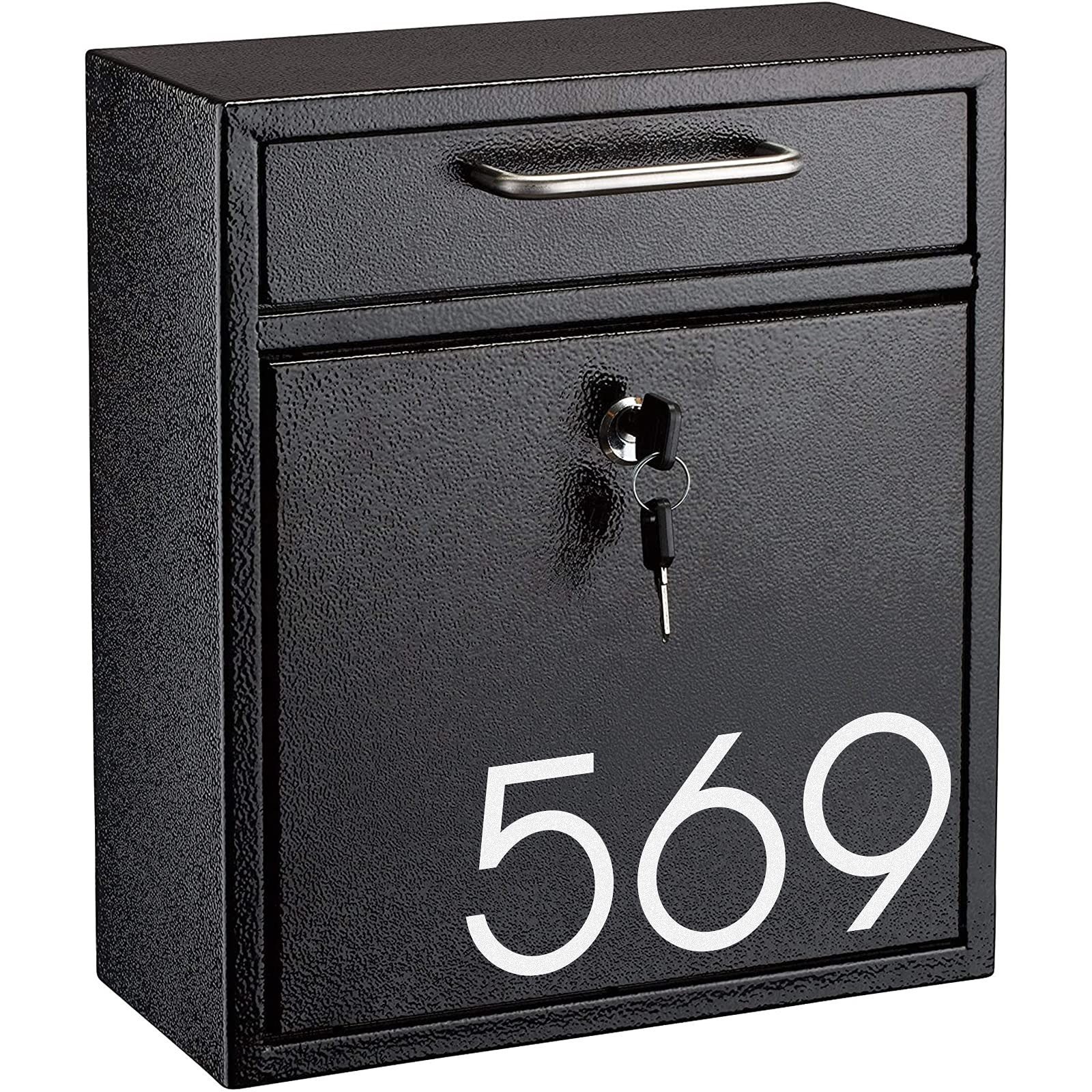 2 Inch Reflective Mailbox Numbers Sticker (0-9, 5 Sets) Modern Number Vinyl Wate