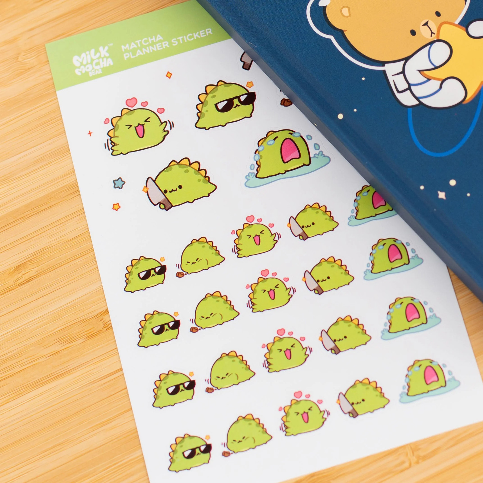 Milk Mocha Bear: Matcha Planner Sticker Sheets
