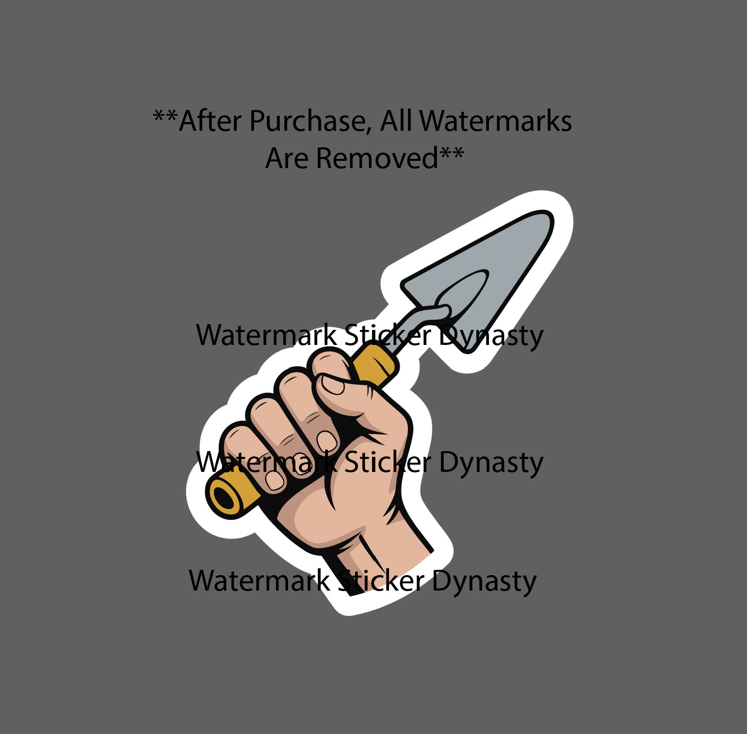 Hand With Trowel Sticker Waterproof Decal Blue Collar Stone Mason Brick Gift NEW
