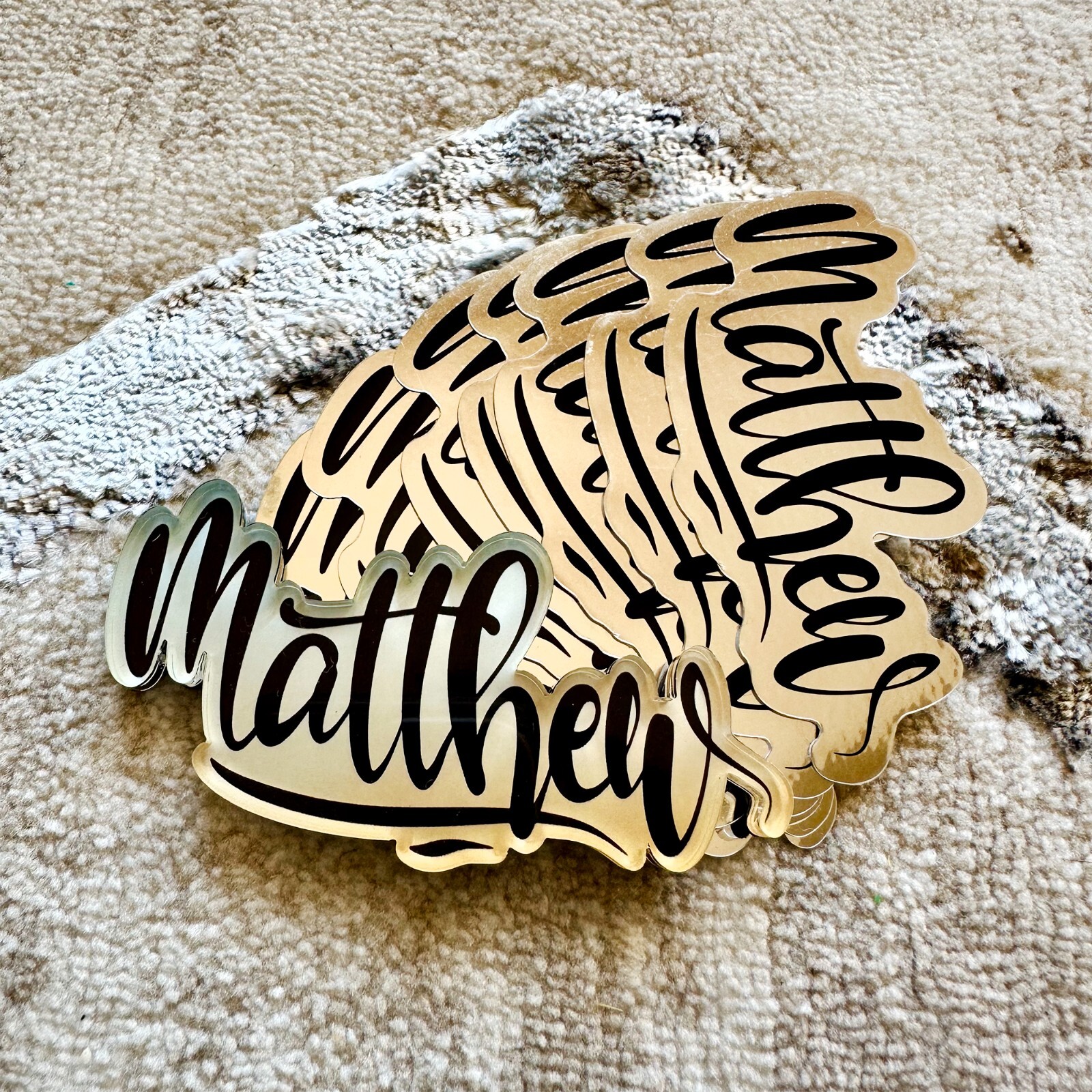 Name Sticker: MATTHEW | 6PC Pack | for school or Office | graffiti | Calligraphy