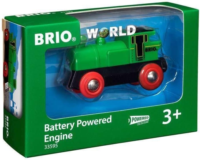 World 33595 Engine Train – Battery Powered Wooden Toy for Kids | Forward & Rever