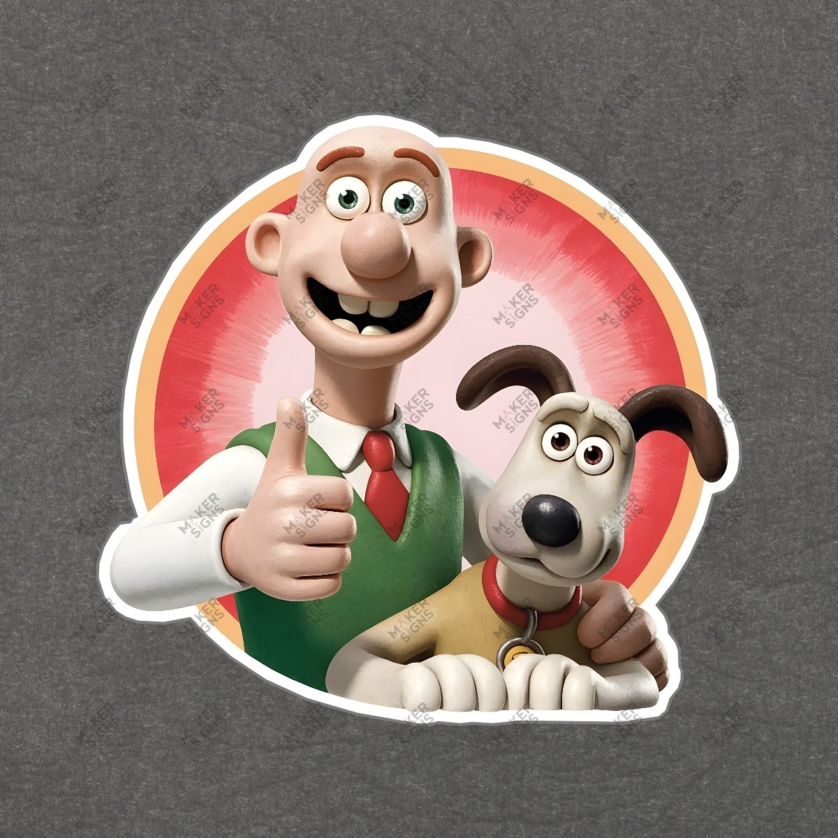 Wallace and Gromit Animated Sign Fun Home Decor for Fans of Stop #7558