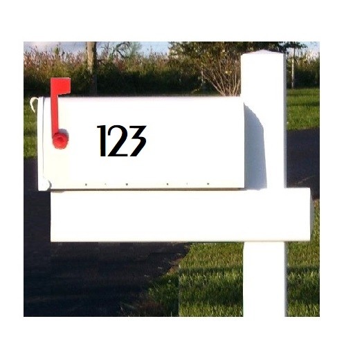 Lot of 40 White,Black,Silver,Blue Vinyl Mailbox,Tool Box,Locker Numbers [Peignot