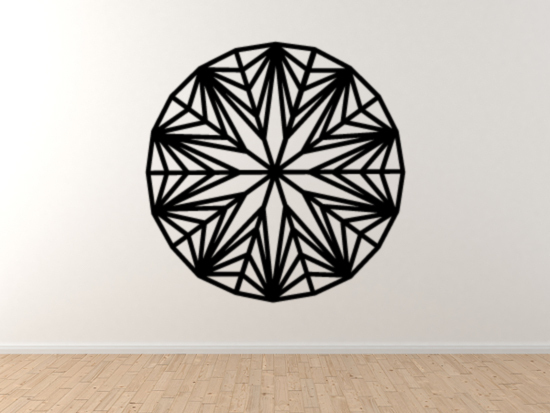 Diamond Design #1 – Jewellery Decoration Mineral Fractal – Vinyl Wall Decal