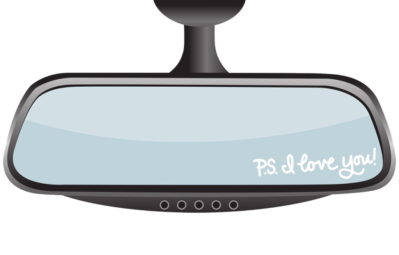 P.S. I love you ! Vinyl Decal Sticker Rearview Mirror Car Truck Set of 2
