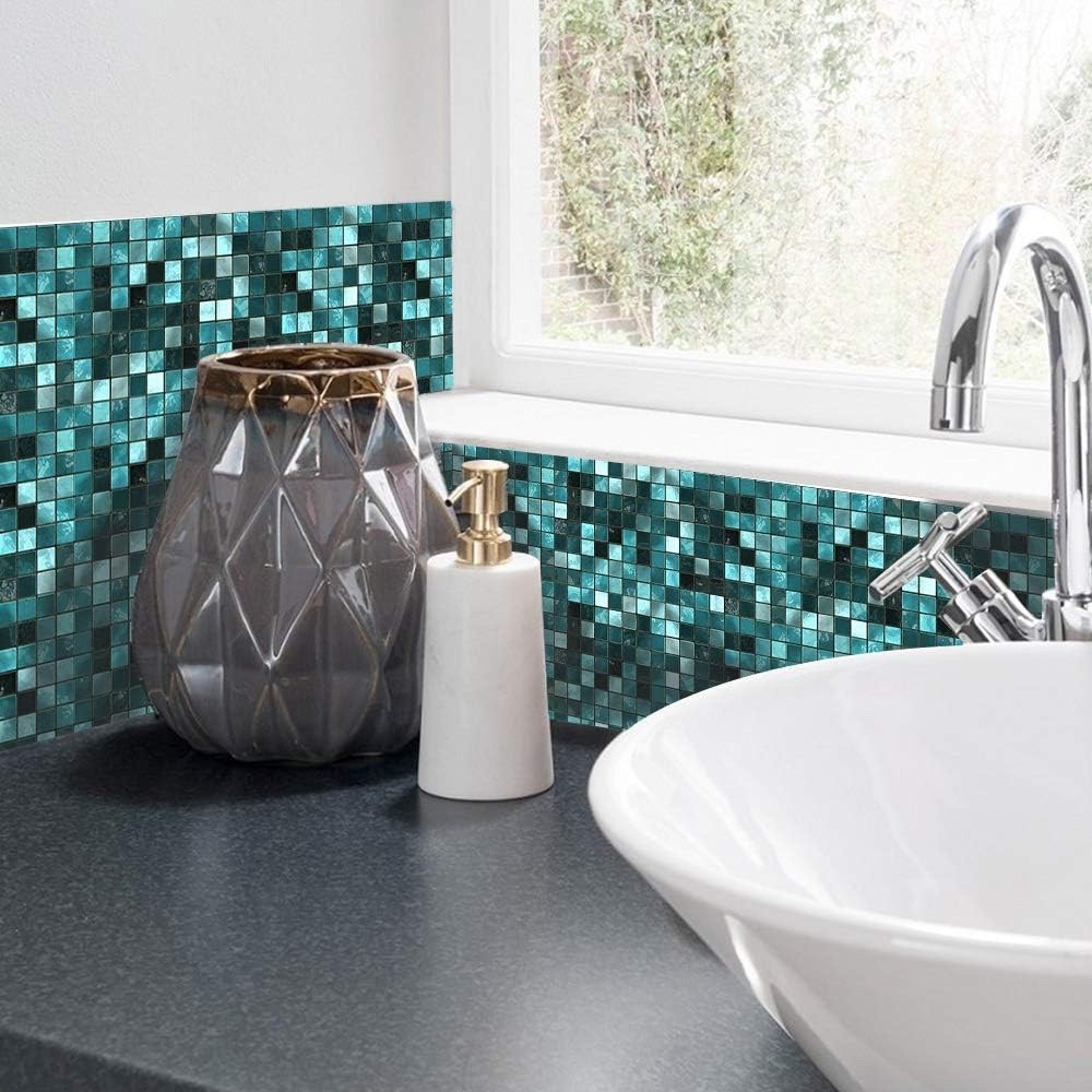 25Pcs Peel and Stick Backsplash Wall Tile for Kitchen Bathroom Laundry Room, …