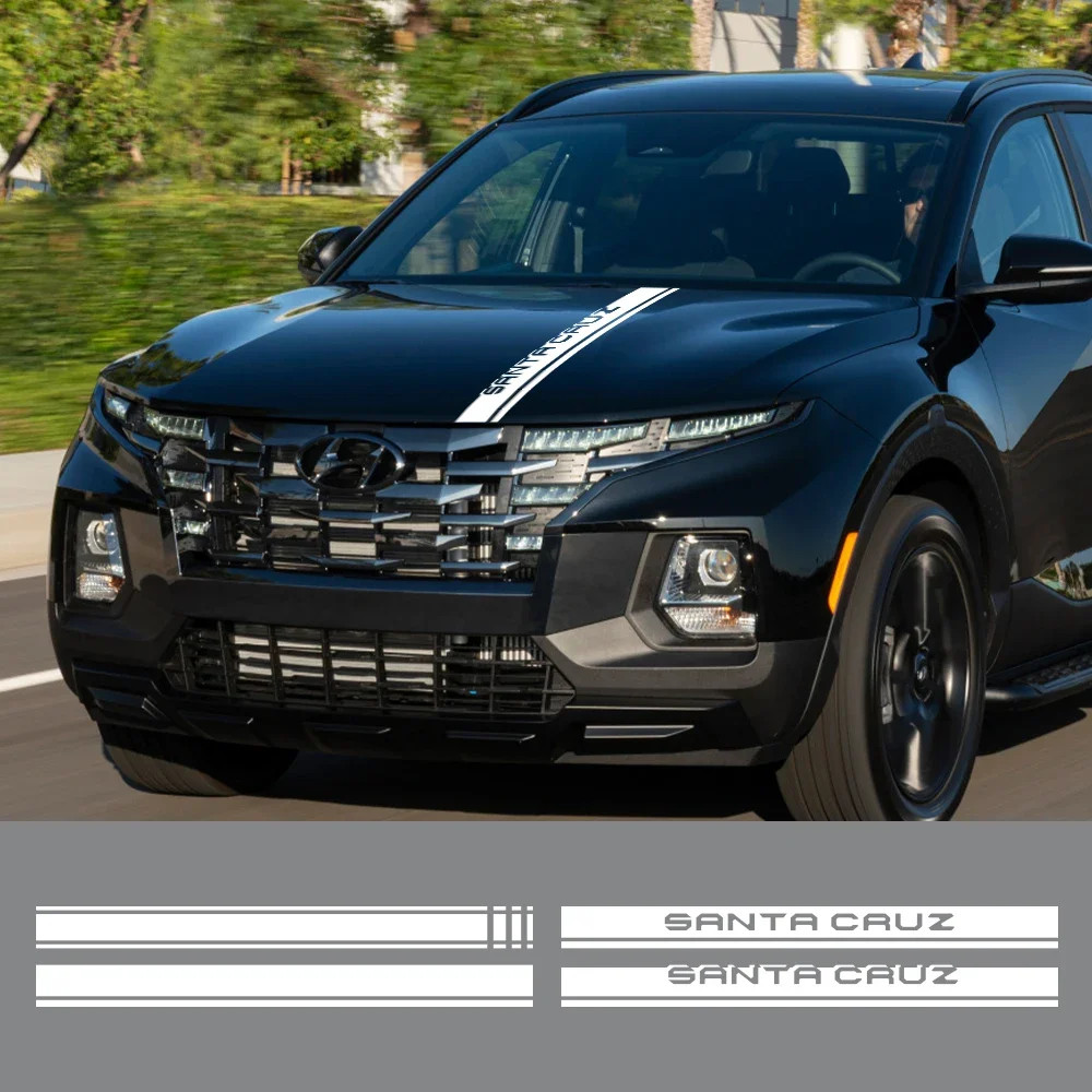Aftermarket Hood Stripe Decal for Hyundai Santa Cruz SE / SEL / Limited (2022–2