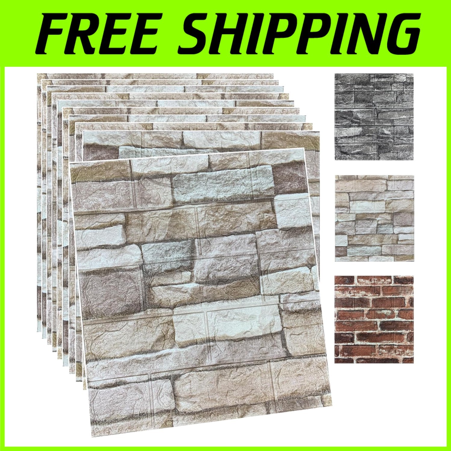Waterproof 3D Faux Stone Wall Panels – Easy Installation, Elegant Design=