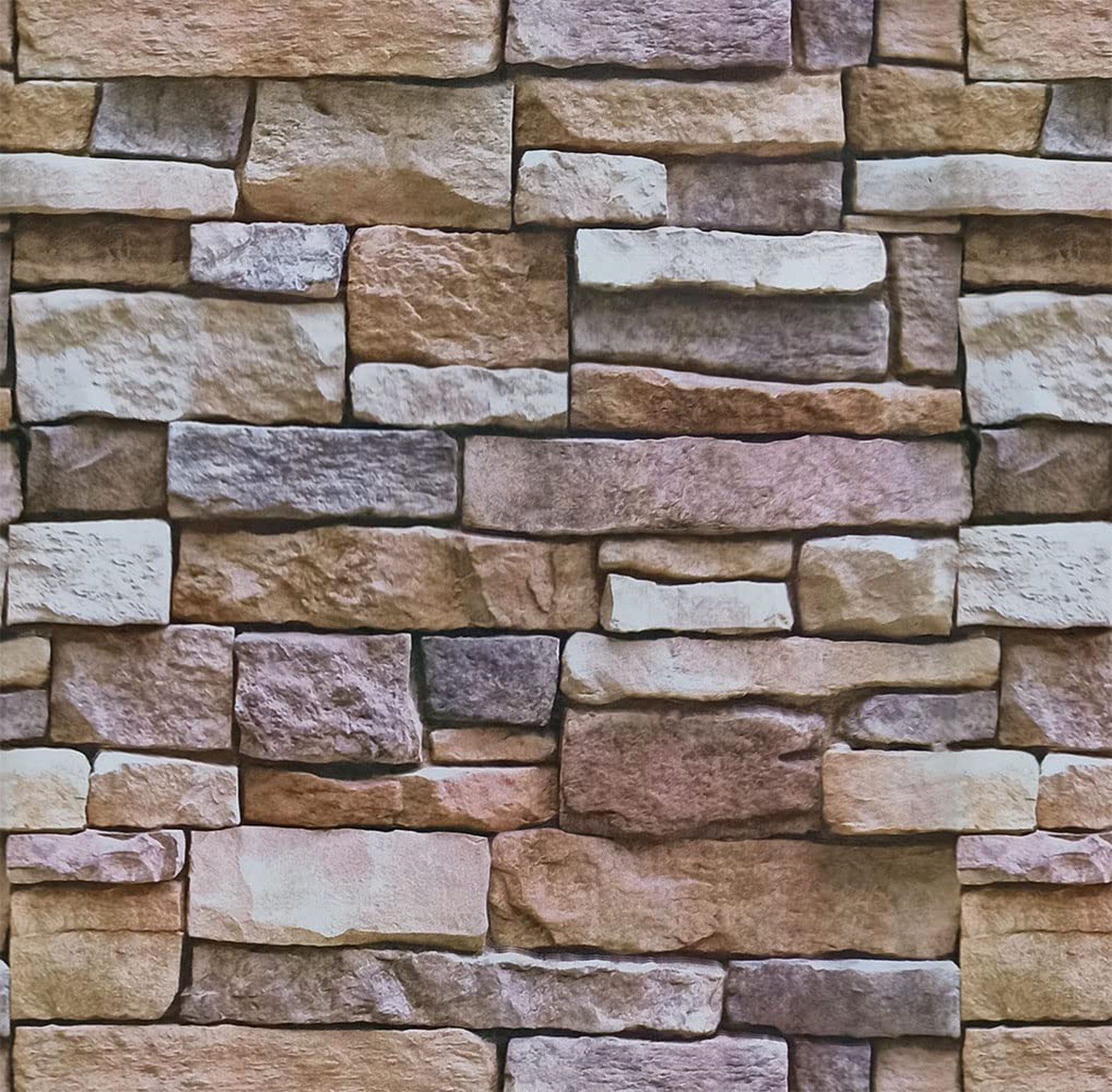 Peel and Stick Faux Brick Stone Wallpaper, 17.7" x 394" Removable Textured Ro…