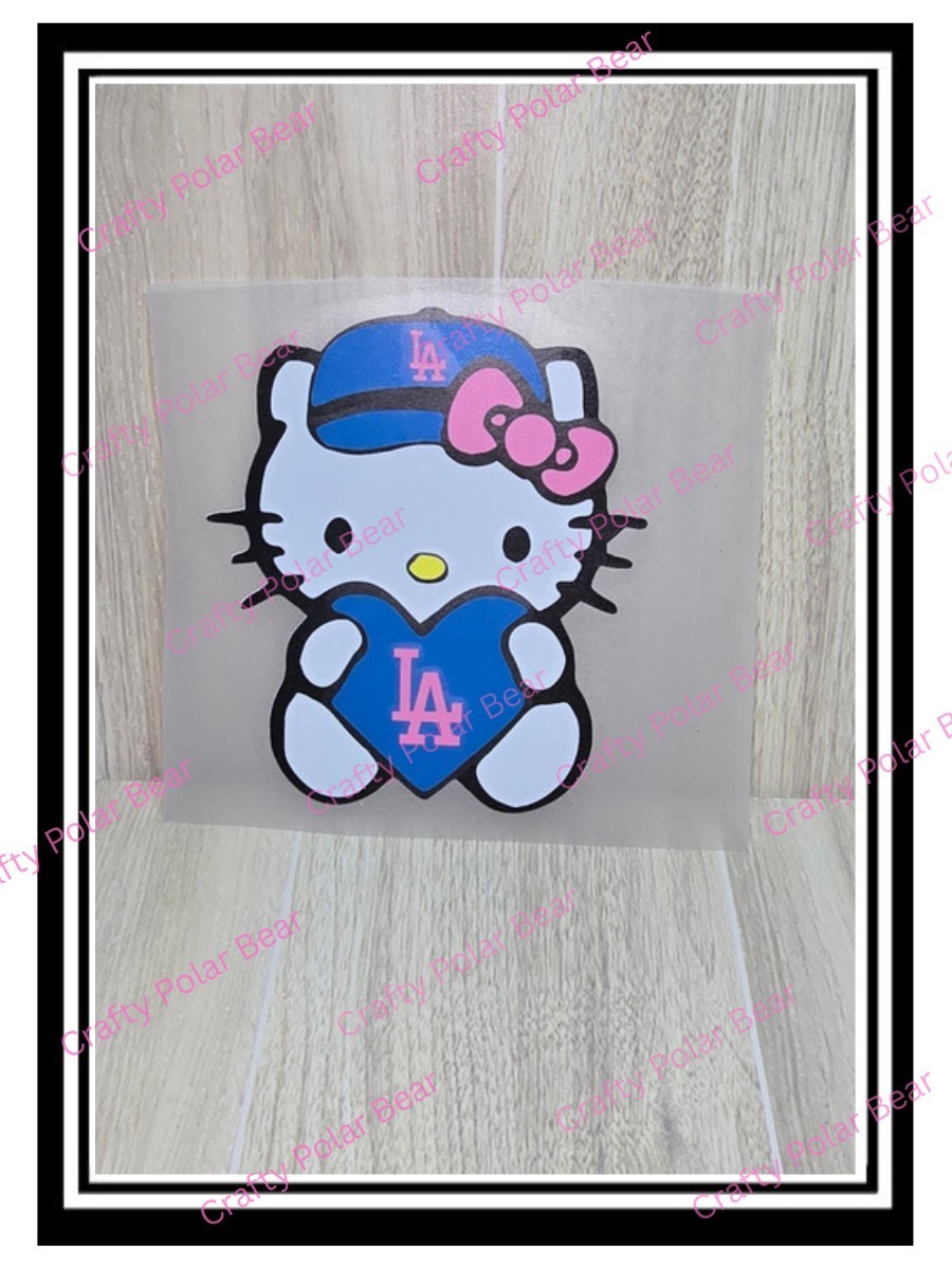 LA Dodgers Hello Kitty Car Truck SUV Window Wall Vinyl Decal Sticker